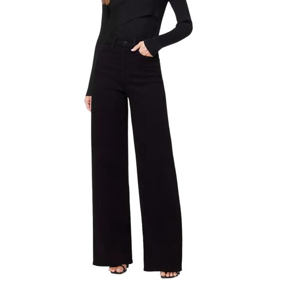 Joe’s Jeans Mia High Rise Wide Leg Jeans Size 29 NWT Black Noir Tall Friendly - Picture 1 of 10